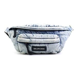 Balenciaga Waist Bag Body Denim Blue